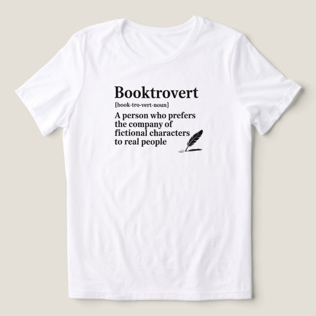 Rolig Citat för Bokälskare T Shirt (Design Framsida)