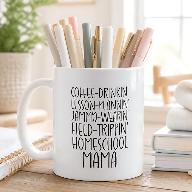 Rolig Citat för Hemundervisningsmamma Kaffemugg (Skapare uppladdad)