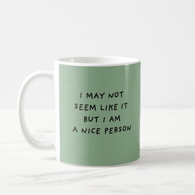 Rolig citat för introvert sarkastisk present kaffe kaffemugg (Vänster)