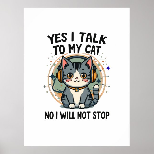Rolig citat för introverta kattälskare - Söt katt- Poster (Framsidan)