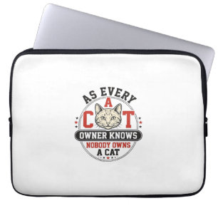 Rolig Citat för Kattägare Vintage Gravyr Design_1 Laptop Fodral