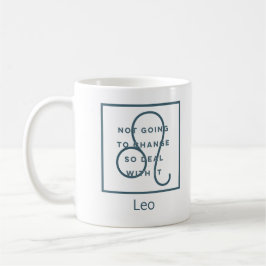 Rolig citat för Leos stjärntecken Blå födelsedag Kaffemugg