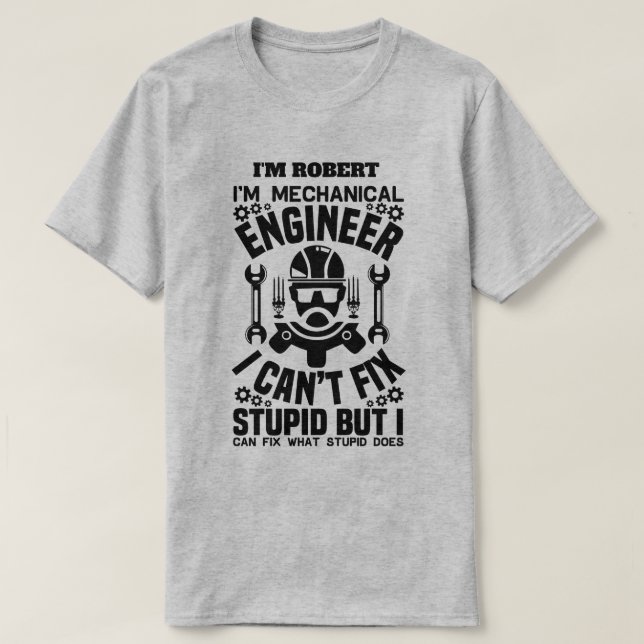 Rolig Citat för Maskiningenjör T Shirt (Design framsida)