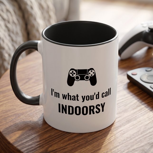Rolig Citat för Spelare - Anpassad Text Kaffemugg (Skapare uppladdad)