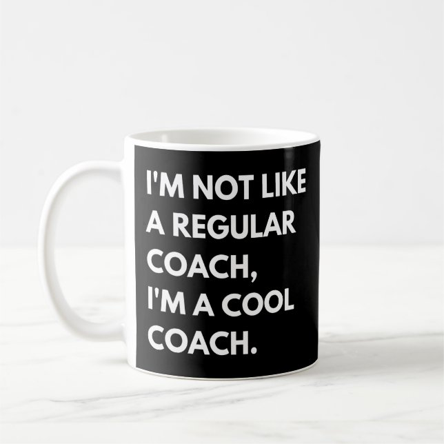 Rolig Citat För Tränare Och Coach Kaffemugg (Vänster)