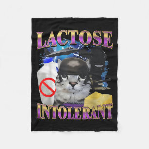Rolig Citat Laktosintolerant Dum Kat Meme Katt Fleecefilt