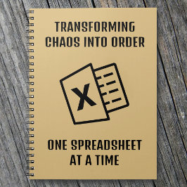 Rolig Citat om att Förvandla Kaos till Ordning Anteckningsbok