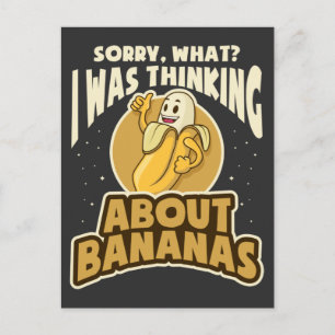 Rolig citat om banan frukt vegan vegetarian humor vykort