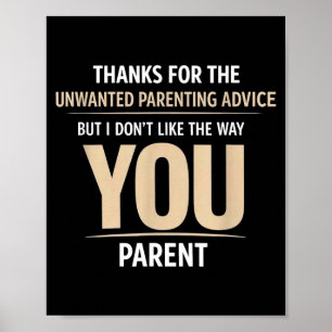 Rolig Citat Om Föräldraskap Sarksatisk Mamma Pappa Poster