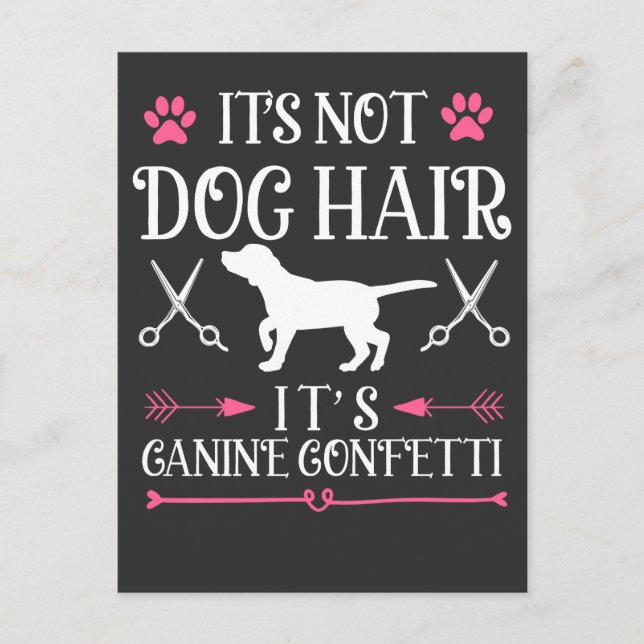 Rolig Citat om Hundfrisör Canine Valp Grooming Vykort (Framsida)