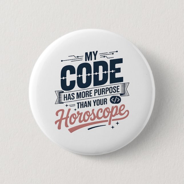 Rolig Citat om Kodning AI Programmerare Design Knapp (Framsida)