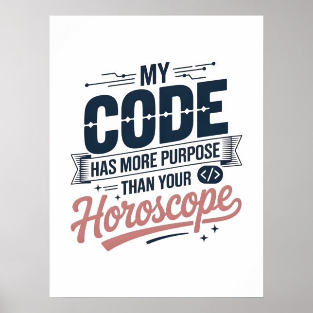 Rolig Citat om Kodning AI Programmerare Design Poster (Framsidan)