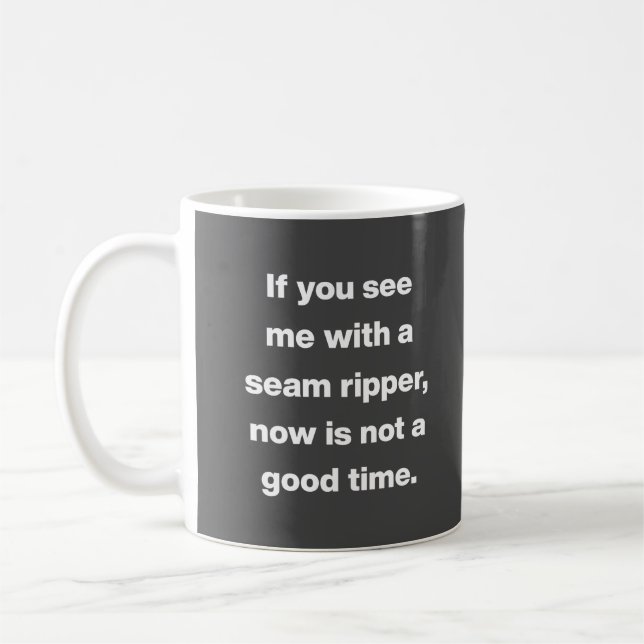 Rolig citat om kviltproblem i svart kaffemugg (Vänster)