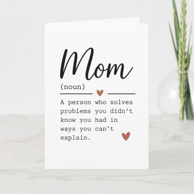 Rolig Citat om Mamma Definition Kort (Framsida)