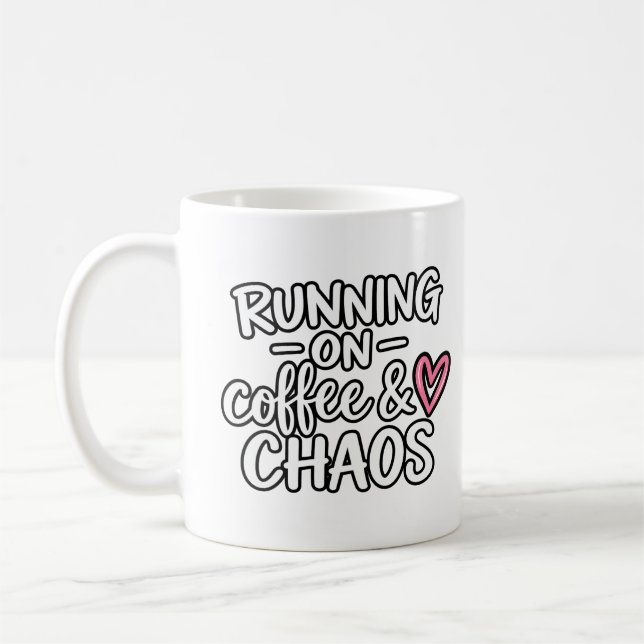 Rolig Citat om Mammaliv Kaffemugg (Vänster)
