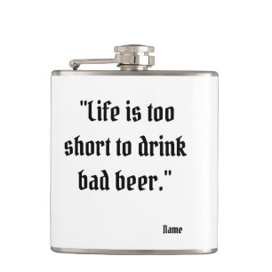 Rolig Citat om Öl Hip Flask Fickplunta