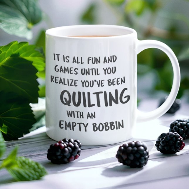 Rolig citat om quiltning för quilters kaffe  kaffemugg (Skapare uppladdad)