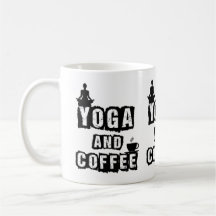 Rolig Citat om Yoga och Kaffe för Välbefinnande