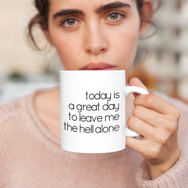 Rolig Citat Söt Svart Idag Är En Bra Dag Kaffemugg (Skapare uppladdad)