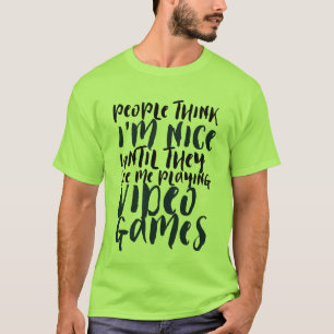 Rolig citationsteckenT-tröja för att spela geeke Tee Shirt
