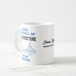 Rolig civilingenjör brokonstruktör kaffemugg