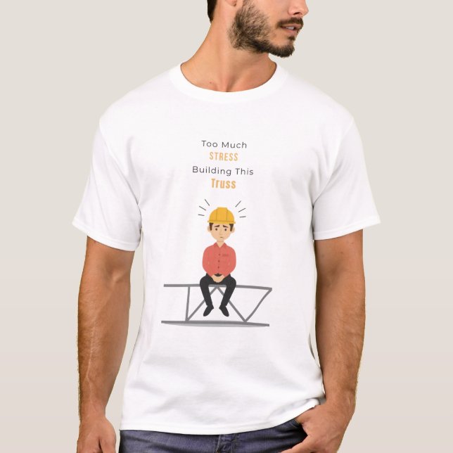 Rolig Civilingenjörs T-shirt Om Stress (Framsida)