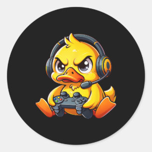 Rolig Ck Till Skolan Gamer Pojkar Flickor Barn Try Runt Klistermärke