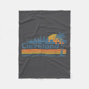 Rolig Cleveland Skyline San Diego I Mellanvästern  Fleecefilt