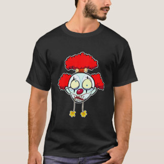 Rolig Clown Krympt Huvud T Shirt
