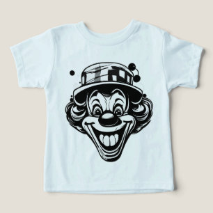 Rolig Clown Logo – Upp-och-Nedvänd Hatt & Tunga Ut T Shirt