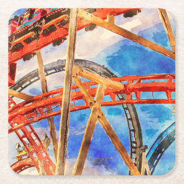 rolig coaster-handväska underlägg papper kvadrat