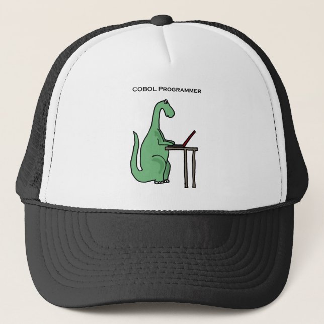 Rolig COBOL programmerareDinosaur Keps (Framsida)