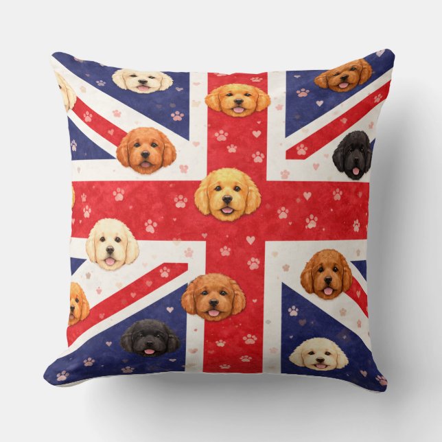 Rolig Cockapoo-gåva | UK Cockapoo-kudde Kudde (Framsida)