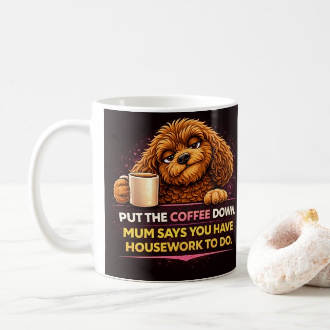 Rolig Cockapoo Kaffe Mugg | Hund Mamma Humor Mugg (Med munk)