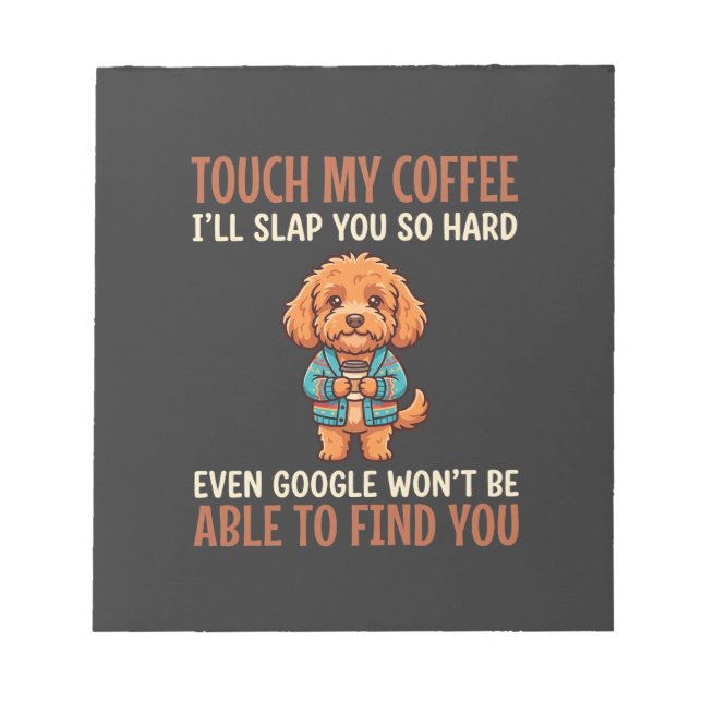 Rolig Cockapoo Kaffeälskare Anteckningsblock (Framsida)