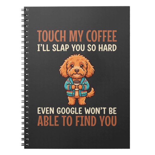 Rolig Cockapoo Kaffeälskare Anteckningsbok (Framsidan)