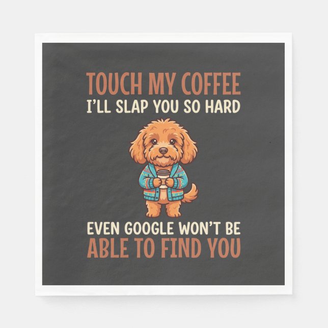 Rolig Cockapoo Kaffeälskare Pappersservett (Framsidan)