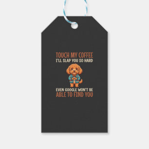 Rolig Cockapoo Kaffeälskare Presentetikett