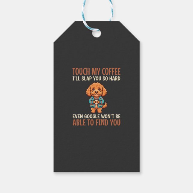 Rolig Cockapoo Kaffeälskare Presentetikett (Framsidan)