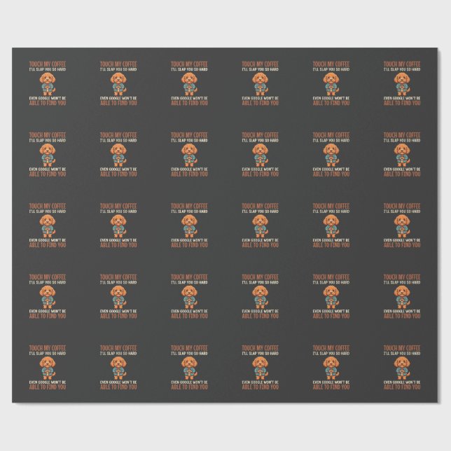 Rolig Cockapoo Kaffeälskare Presentpapper (Platt)