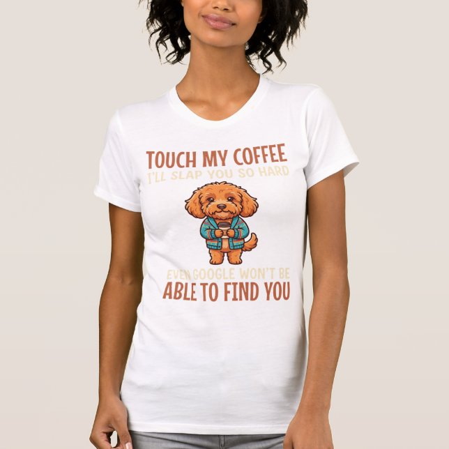 Rolig Cockapoo Kaffeälskare T Shirt (Framsida)