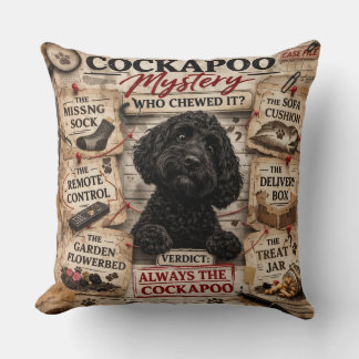 Rolig Cockapoo-kudde unik present Kudde