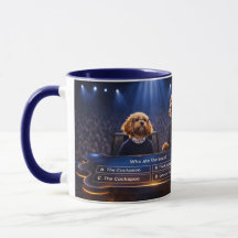 Rolig Cockapoo presentmugg | Vem åt strumpan