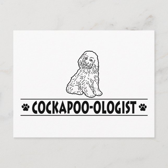 Rolig Cockapoo Vykort (Framsida)