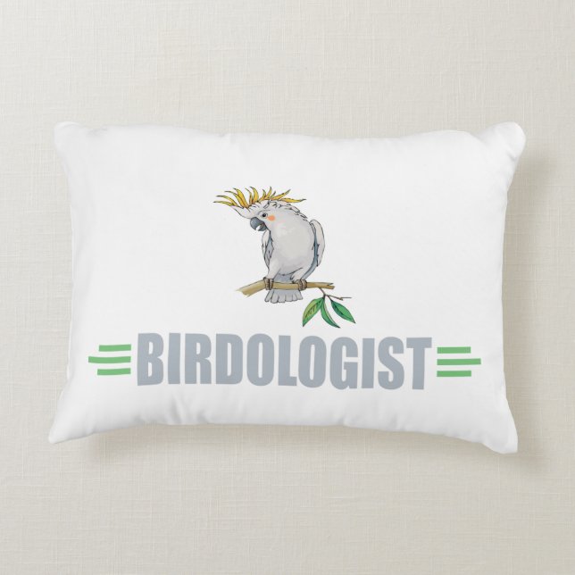 Rolig Cockatiel Älskare Prydnadskudde (Baksidan)