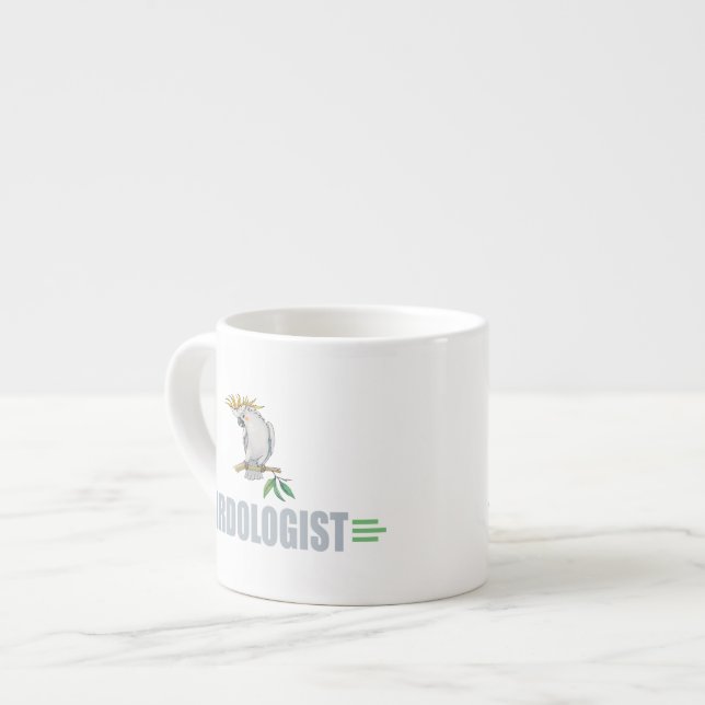 Rolig cockatiel espressomugg (Framsida vänster)