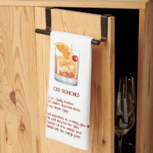 Rolig cocktailbardekor - Recept på Old Fashioned Kökshandduk