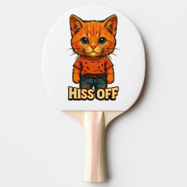 Rolig Cool Cat Citat T-shirt Pingisracket