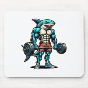 Rolig Cool Hajkropp Bodybuilder Muskel  Musmatta