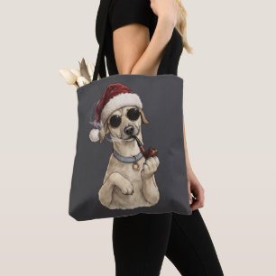 Rolig Cool Hund Gott Nytt År Design Tygkasse